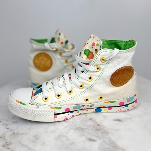 Converse Chuck Taylor Limited Edition Polka Dot Multi Color White Size 7 - Picture 2 of 10
